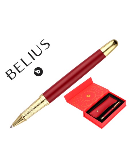 Boligrafo y estuche belius soiree color art deco granate y dorado tinta azul caja de diseno Boligrafo y estuche belius soiree color art deco granate y dorado tinta azul caja de diseno