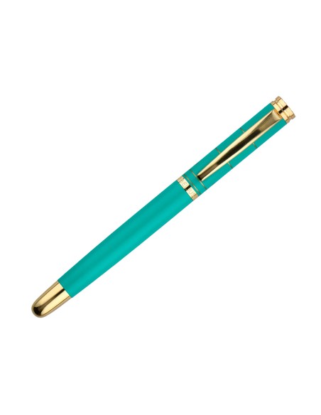 Pluma y estuche belius soiree color art deco turquesa dorado tinta azul caja de diseno Pluma y estuche belius soiree color art deco turquesa dorado tinta azul caja de diseno