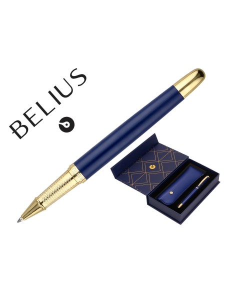 Boligrafo y estuche belius soiree color azul marino y dorado tinta azul caja de diseno Boligrafo y estuche belius soiree color azul marino y dorado tinta azul caja de diseno