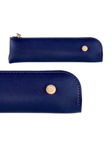 Pluma y estuche belius soiree color art deco azul marino y dorado tinta azul caja de diseno