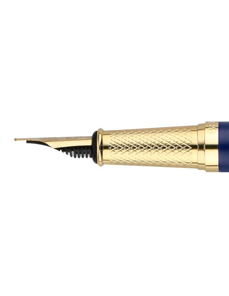 Pluma belius soiree aluminio color art deco azul marino y dorado tinta azul caja de diseno Pluma belius soiree aluminio color art deco azul marino y dorado tinta azul caja de diseno