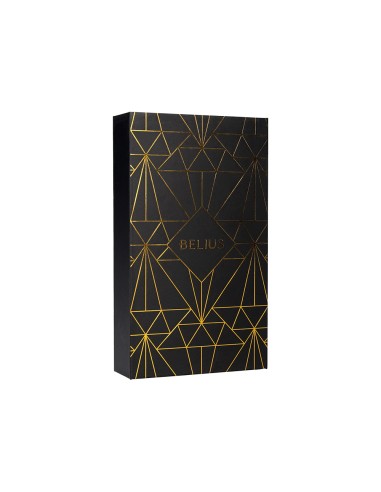 Pluma y estuche belius soiree color art deco negro y dorado tinta azul caja de diseno
