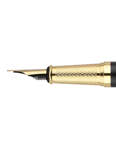 Pluma y estuche belius soiree color art deco negro y dorado tinta azul caja de diseno Pluma y estuche belius soiree color art deco negro y dorado tinta azul caja de diseno
