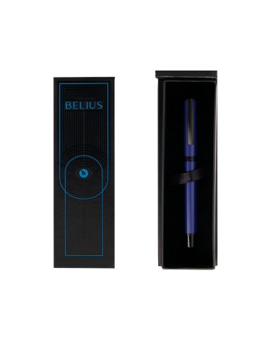 Roller belius turbo aluminio color azul y negro tinta azul caja de diseno