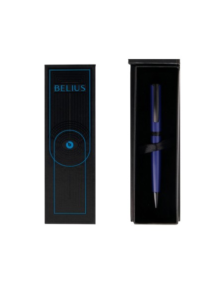 Boligrafo belius turbo aluminio color azul y negro tinta azul caja de diseno Boligrafo belius turbo aluminio color azul y negro tinta azul caja de diseno