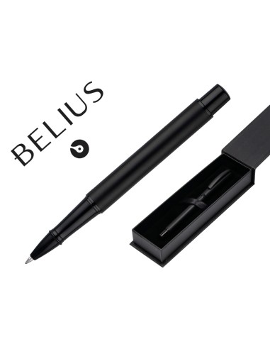 Roller belius turbo aluminio color negro tinta azul caja de diseno