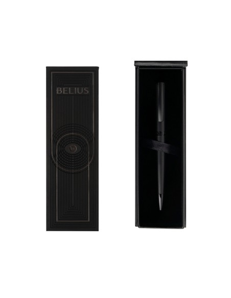 Boligrafo belius turbo aluminio color negro tinta azul caja de diseno Boligrafo belius turbo aluminio color negro tinta azul caja de diseno