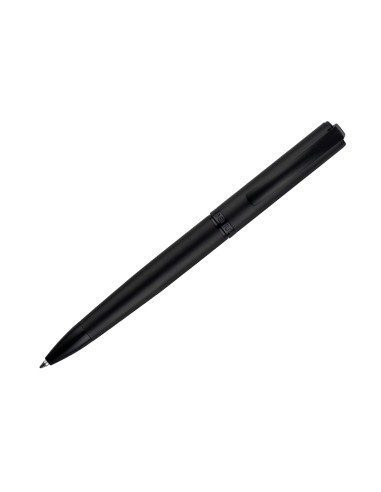 Boligrafo belius turbo aluminio color negro tinta azul caja de diseno