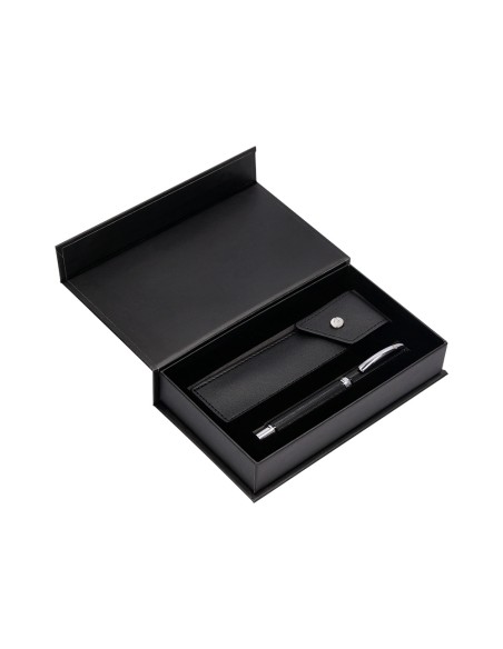 Roller y estuche belius turbo aluminio textura punteada negro plateado tinta azul caja de diseno Roller y estuche belius turbo aluminio textura punteada negro plateado tinta azul caja de diseno
