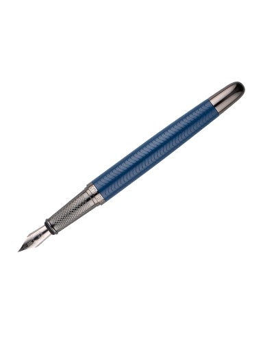 Pluma belius neptuno aluminio textura wavy color azul marino tinta azul caja de diseno
