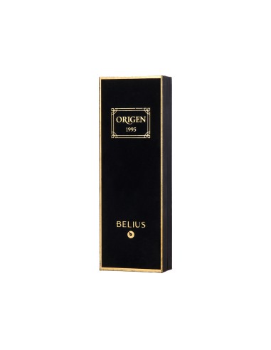 Boligrafo belius origen 1995 aluminio textura cepillada color negro tinta azul caja de diseno