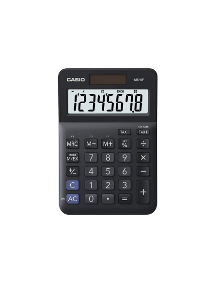 Calculadora casio ms 8f sobremesa 8 digitos tax color negro