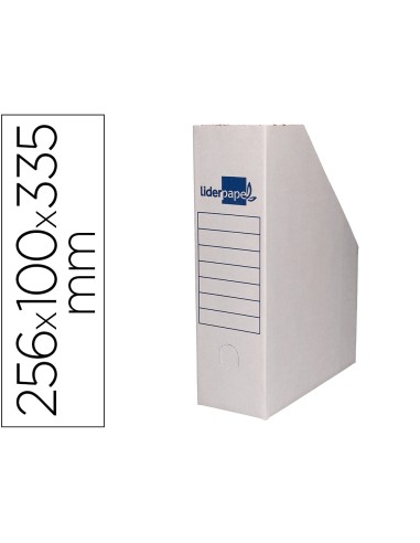 Revistero liderpapel ecouse carton 100 reciclado color blanco 256x100x335 mm
