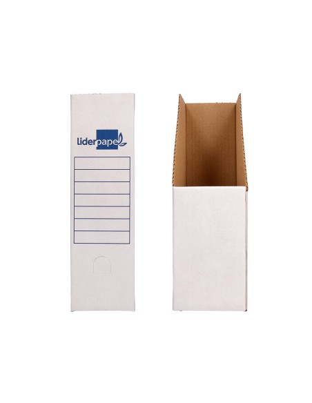 Revistero liderpapel ecouse carton 100 reciclado color blanco 256x100x335 mm