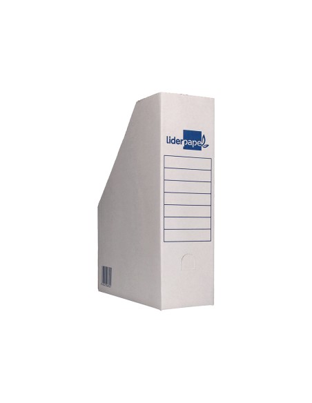 Revistero liderpapel ecouse carton 100 reciclado color blanco 256x100x335 mm