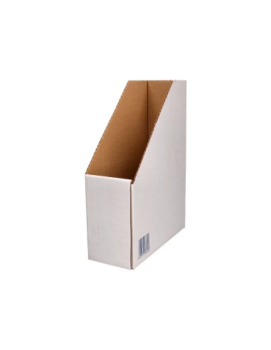 Revistero liderpapel ecouse carton 100 reciclado color blanco 256x100x335 mm