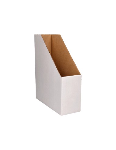 Revistero liderpapel ecouse carton 100 reciclado color blanco 256x100x335 mm