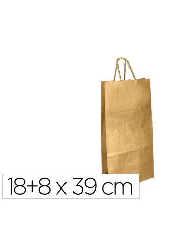 Bolsa para regalo basika para botella oro 188x39 cm