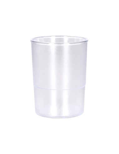 Cubilete portalapices q connect transparente plastico diametro 75 mm alto 100 mm