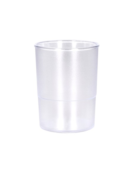 Cubilete portalapices q connect transparente plastico diametro 75 mm alto 100 mm