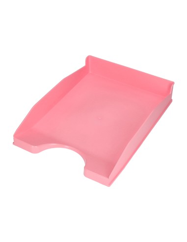 Bandeja sobremesa plastico q connect rosa pastel opaco 240x70x340mm