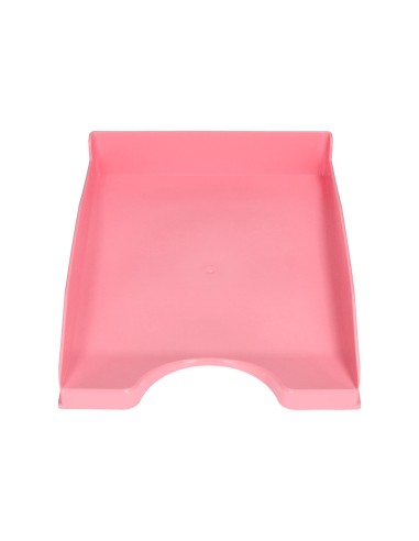 Bandeja sobremesa plastico q connect rosa pastel opaco 240x70x340mm