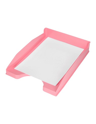 Bandeja sobremesa plastico q connect rosa pastel opaco 240x70x340mm
