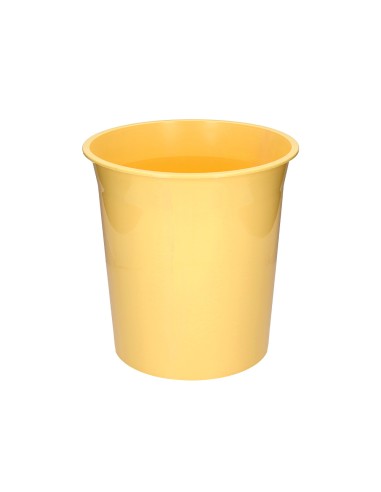 Papelera plastico q connect amarillo pastel opaco 13 litros 275x285 mm