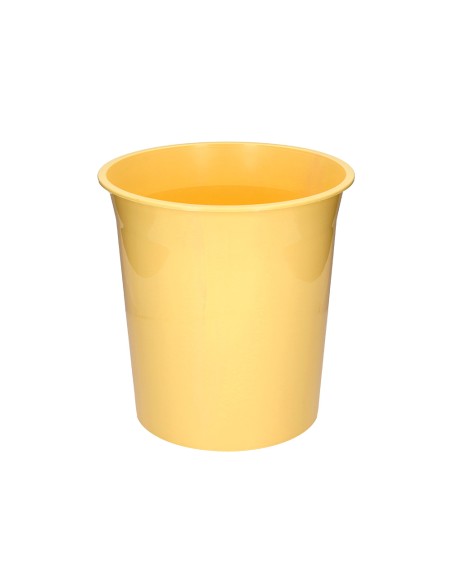 Papelera plastico q connect amarillo pastel opaco 13 litros 275x285 mm