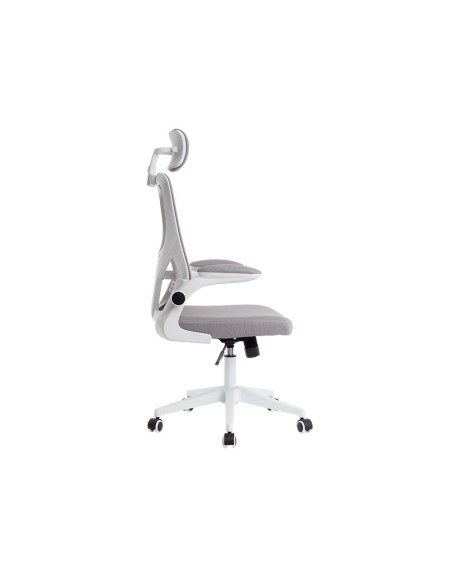 Silla q connect ergonomica pal ermo malla base nylon alt max 1300 anc 610 prof 600 ruedas premium color blanco gris Silla q connect ergonomica pal ermo malla base nylon alt max 1300 anc 610 prof 600 ruedas premium color blanco gris