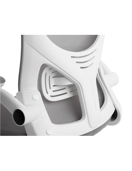 Silla q connect ergonomica pal ermo malla base nylon alt max 1300 anc 610 prof 600 ruedas premium color blanco gris Silla q connect ergonomica pal ermo malla base nylon alt max 1300 anc 610 prof 600 ruedas premium color blanco gris