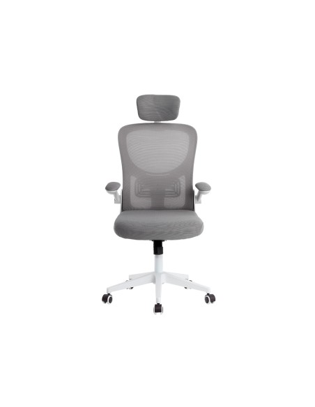 Silla q connect ergonomica pal ermo malla base nylon alt max 1300 anc 610 prof 600 ruedas premium color blanco gris Silla q connect ergonomica pal ermo malla base nylon alt max 1300 anc 610 prof 600 ruedas premium color blanco gris