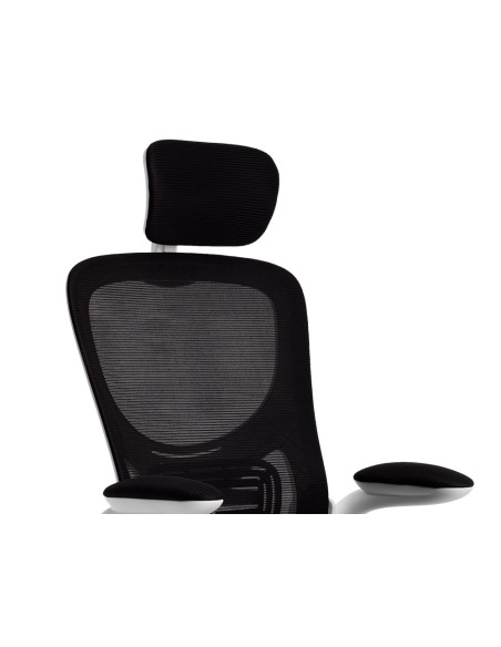 Silla q connect ergonomica pal ermo malla base nylon alt max 1300 anc 610 prof 600 ruedas premium color blanco negro Silla q connect ergonomica pal ermo malla base nylon alt max 1300 anc 610 prof 600 ruedas premium color blanco negro