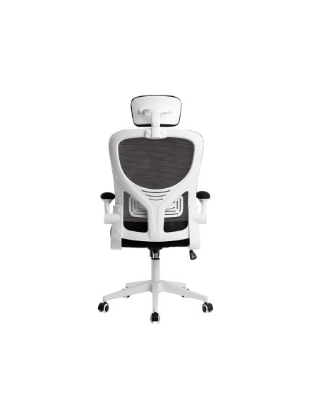 Silla q connect ergonomica pal ermo malla base nylon alt max 1300 anc 610 prof 600 ruedas premium color blanco negro Silla q connect ergonomica pal ermo malla base nylon alt max 1300 anc 610 prof 600 ruedas premium color blanco negro