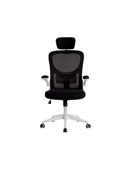 Silla q connect ergonomica pal ermo malla base nylon alt max 1300 anc 610 prof 600 ruedas premium color blanco negro Silla q connect ergonomica pal ermo malla base nylon alt max 1300 anc 610 prof 600 ruedas premium color blanco negro