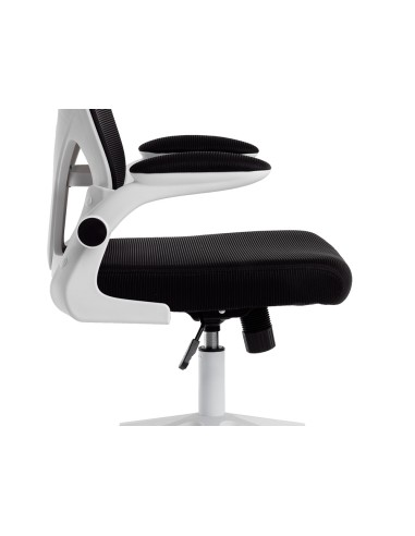 Silla q connect ergonomica pal ermo malla base nylon alt max 1300 anc 610 prof 600 ruedas premium color blanco negro