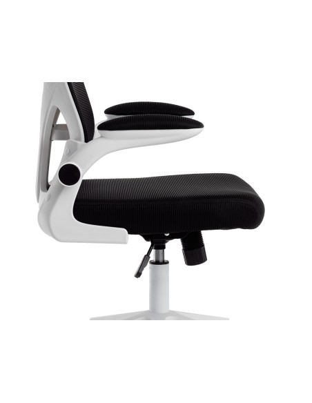 Silla q connect ergonomica pal ermo malla base nylon alt max 1300 anc 610 prof 600 ruedas premium color blanco negro Silla q connect ergonomica pal ermo malla base nylon alt max 1300 anc 610 prof 600 ruedas premium color blanco negro