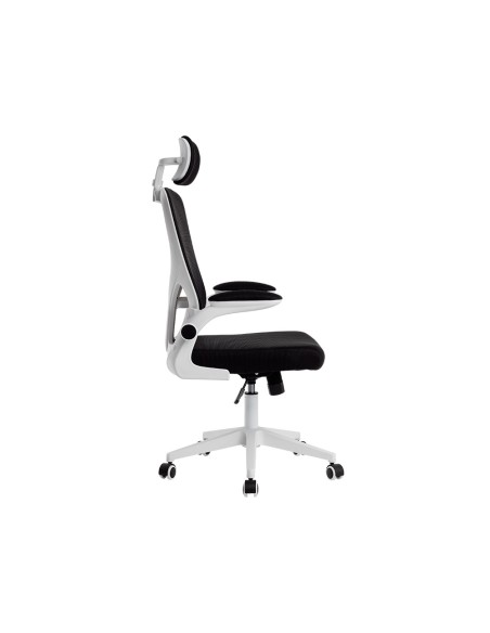 Silla q connect ergonomica pal ermo malla base nylon alt max 1300 anc 610 prof 600 ruedas premium color blanco negro Silla q connect ergonomica pal ermo malla base nylon alt max 1300 anc 610 prof 600 ruedas premium color blanco negro