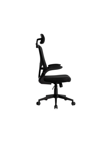 Silla q connect ergonomica pal ermo malla base nylon alt max 1300 anc 610 prof 600 ruedas premium color negro