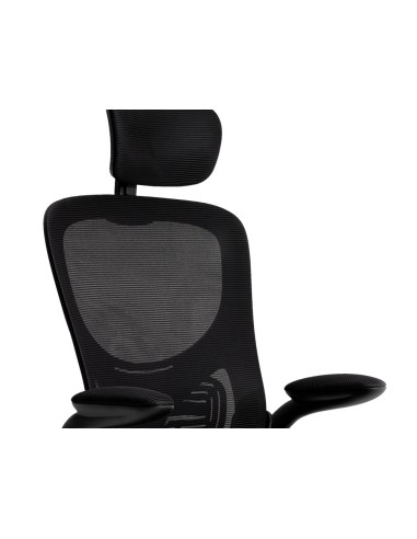 Silla q connect ergonomica pal ermo malla base nylon alt max 1300 anc 610 prof 600 ruedas premium color negro