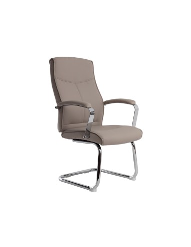 Silla q connect escritorio mod ena simil piel base metalica alt max 1050 anc 630 prof 650 color gris