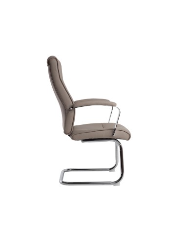 Silla q connect escritorio mod ena simil piel base metalica alt max 1050 anc 630 prof 650 color gris