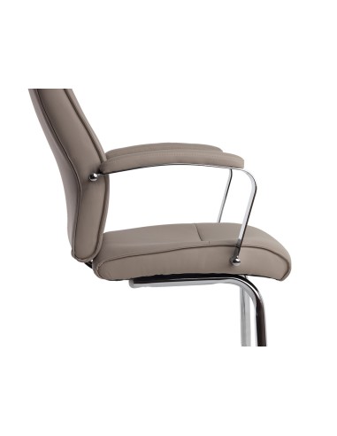 Silla q connect escritorio mod ena simil piel base metalica alt max 1050 anc 630 prof 650 color gris
