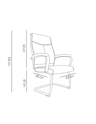 Silla q connect escritorio mod ena simil piel base metalica alt max 1050 anc 630 prof 650 color gris