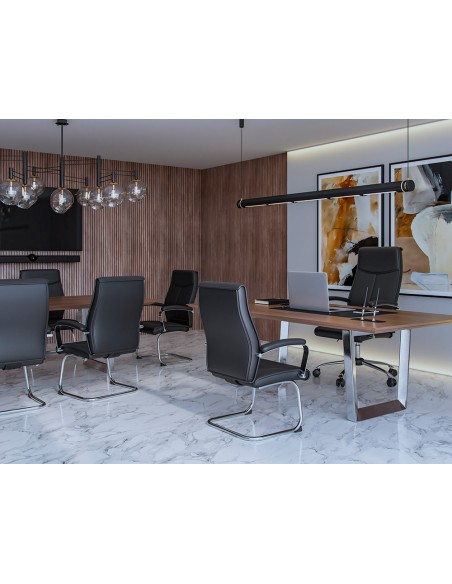 Silla q connect escritorio mod ena simil piel base metalica alt max 1050 anc 630 prof 650 color negro Silla q connect escritorio mod ena simil piel base metalica alt max 1050 anc 630 prof 650 color negro