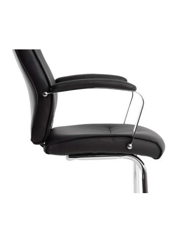 Silla q connect escritorio mod ena simil piel base metalica alt max 1050 anc 630 prof 650 color negro