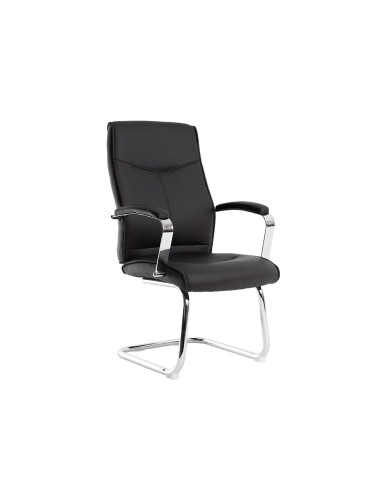 Silla q connect escritorio mod ena simil piel base metalica alt max 1050 anc 630 prof 650 color negro