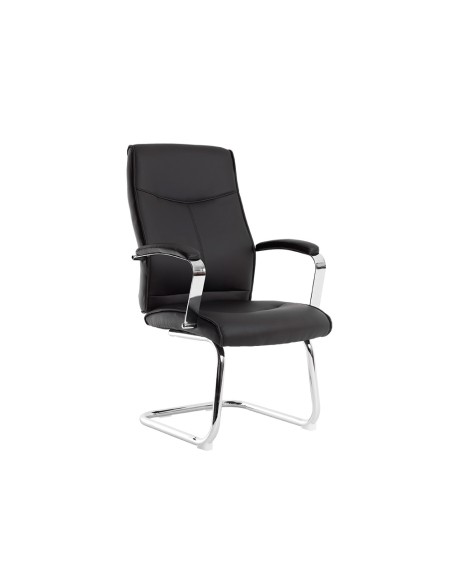 Silla q connect escritorio mod ena simil piel base metalica alt max 1050 anc 630 prof 650 color negro Silla q connect escritorio mod ena simil piel base metalica alt max 1050 anc 630 prof 650 color negro