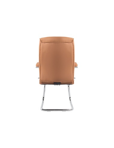 Silla q connect escritorio mod ena simil piel base metalica alt max 1050 anc 630 prof 650 color crema