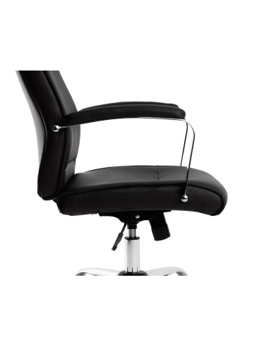 Silla q connect direccion mode na simil piel base metalica alt max 1210 anc 630 prof 650 mm ruedas premium color negro